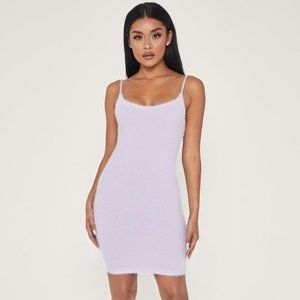 NWT Meshki Asha Lilac Fluffy Bodycon Mini Dress S